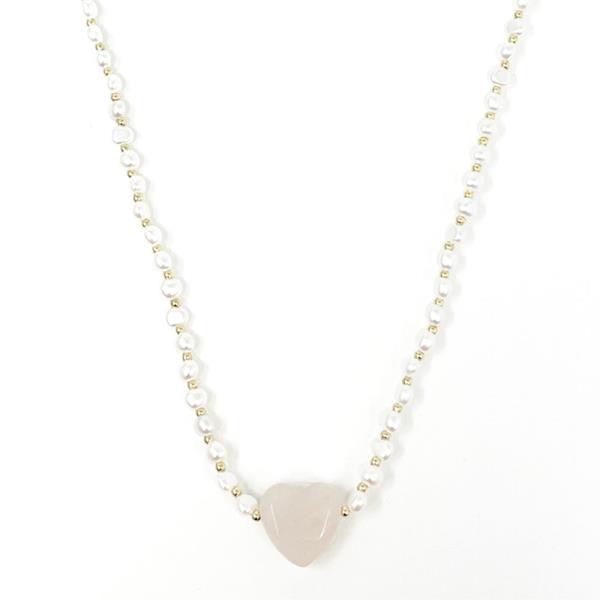 PEARL HEART NECKLACE