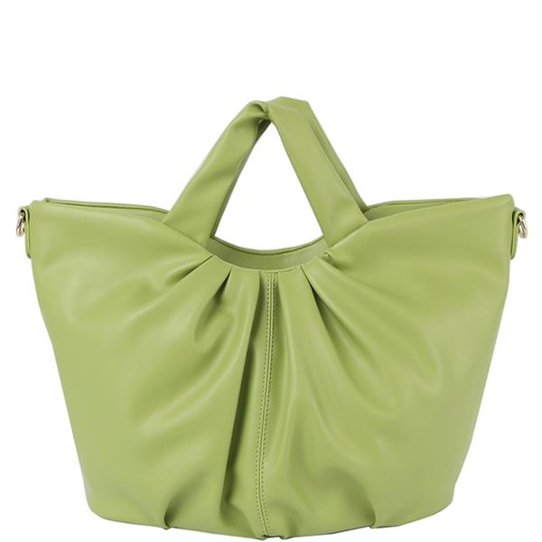 SMOOTH CHIC PLEATED SHAPED HANDLE CROSSBODY BAG