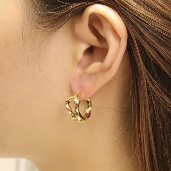 14K GOLD/WHITE GOLD DIPPED SQUINGGLE POST EARRINGS