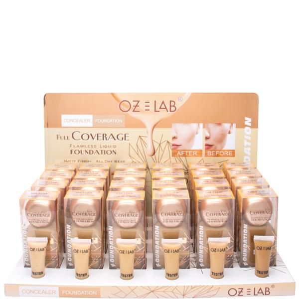 FULL COVERAGE FLAWLESS LIQUID FOUNDATION W TESTER (24 UNITS)