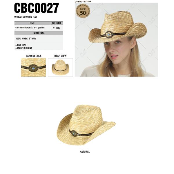 CC WHEAT COWBOY HAT
