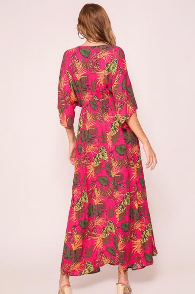 ($28.95/EA X 6 PCS)  Vibrant print tropical vacay maxi dress
