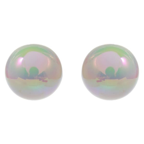 ROUND SHAPED IRIDESCENT ACRYLIC POST EARRING