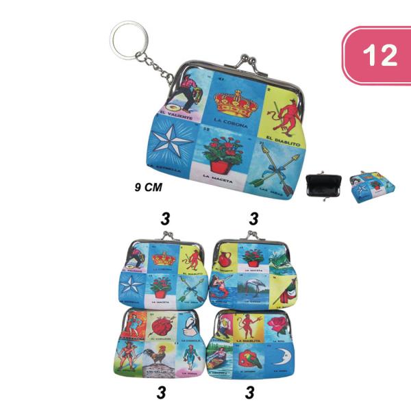 LOTERIA COIN PURSE KEYCHAIN (12 UNITS)