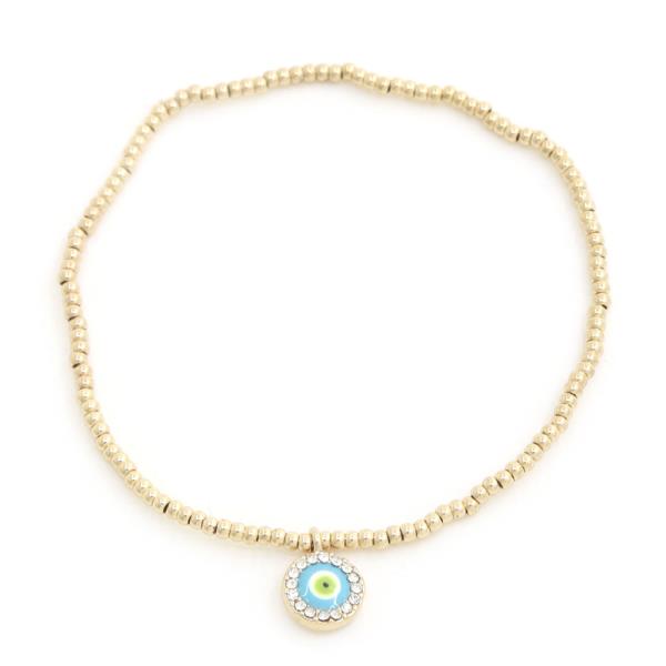 EYE CHARM BEADED BRACELET