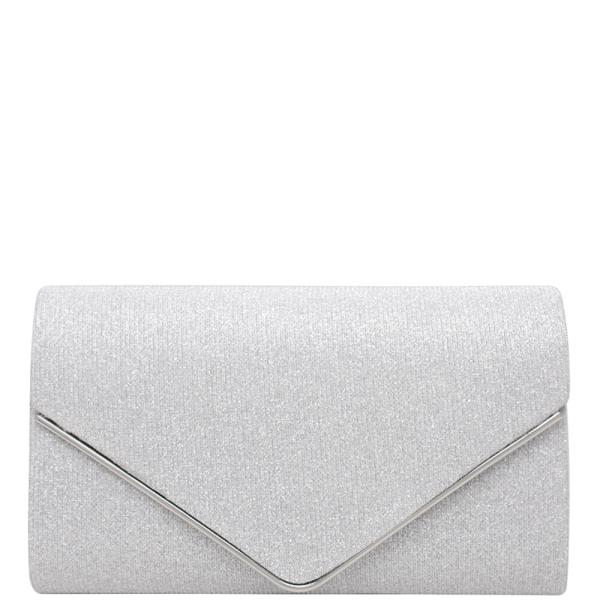 FASHION GLITTER TEXTURED ENVELOPE CLUTCH CROSSBODY BAG