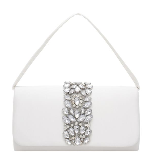 SMOOTH CRYSTAL STONE DESIGN CROSSBODY BAG