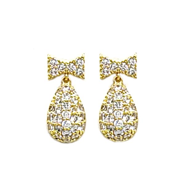GOLD DIPPED CZ STONE DAINTY EARRING