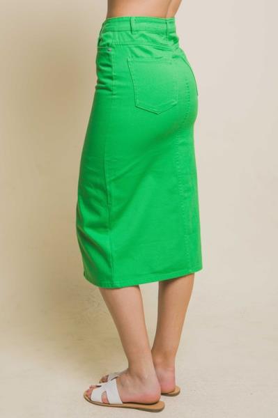 ($12.25/EA X 6 PCS) Denim Skirt With Front Slit