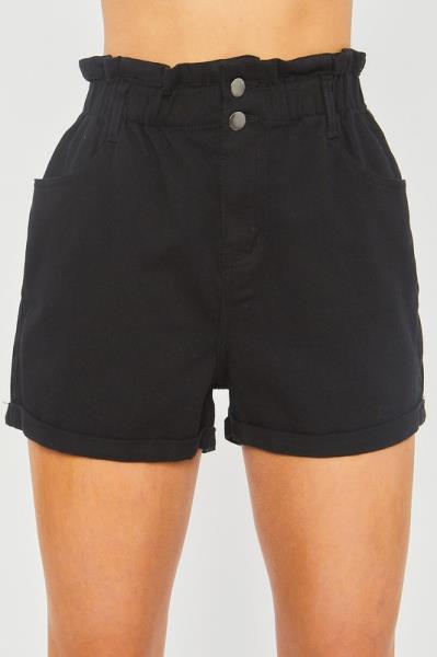 ($11.50/EA X 6 PCS) Double Buttoned Waistband Denim Shorts
