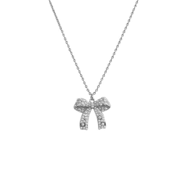 PEARL BOW NECKLACE