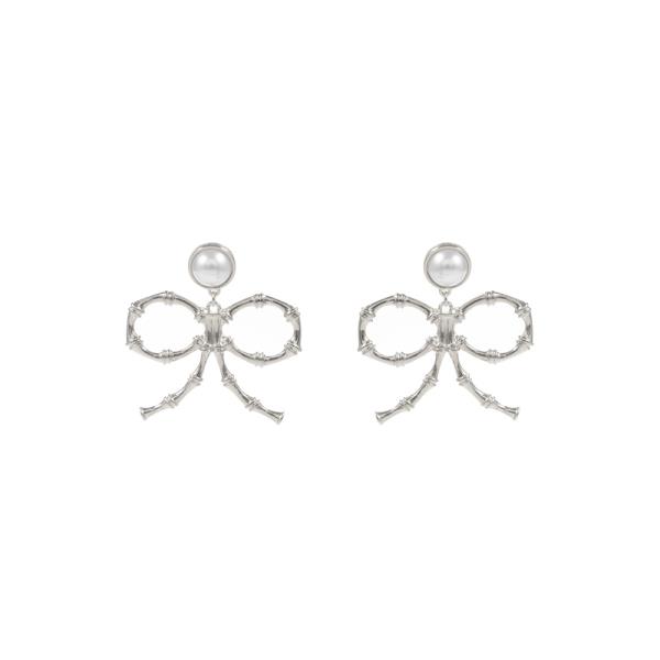 BAMBOO SHAPED METAL POST EARRING