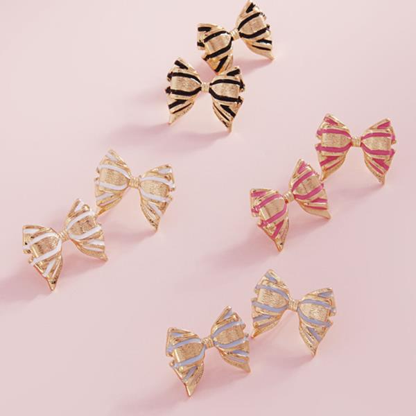 BOW SHAPED POST EARRING