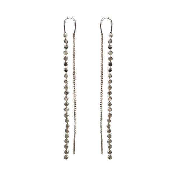 BRASS METAL THREAD DROP EARRING