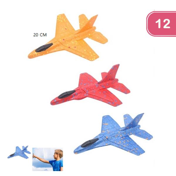FOAM AIRPLANE LAUNCHER TOY (12 UNITS)