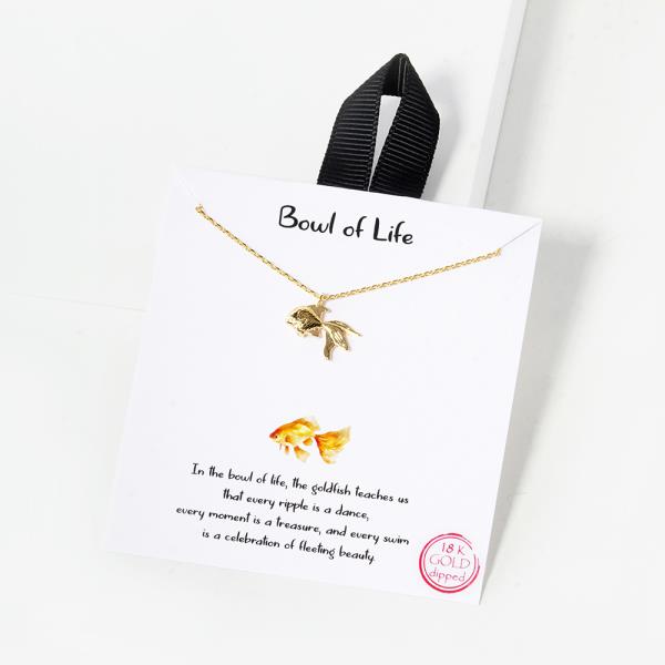 18K GOLD RHODIUM DIPPED BOWL OF LIFE NECKLACE