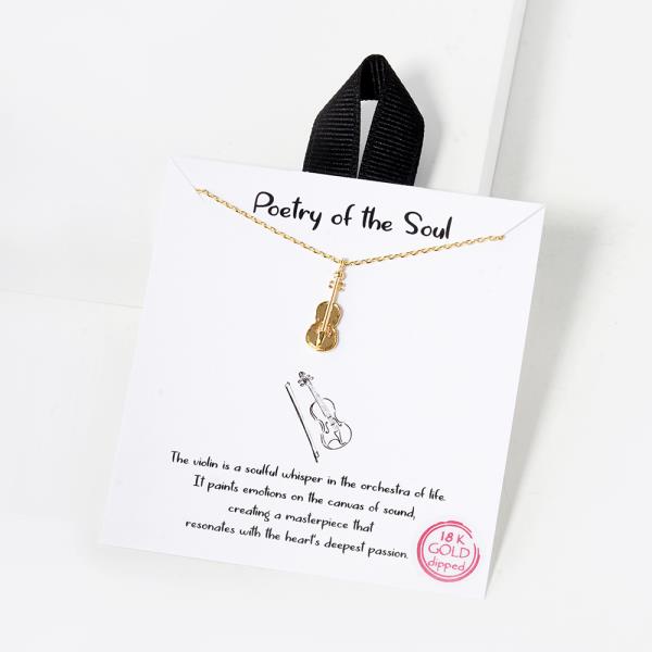 18K GOLD RHODIUM DIPPED POETRY OF THE SOUL NECKLACE
