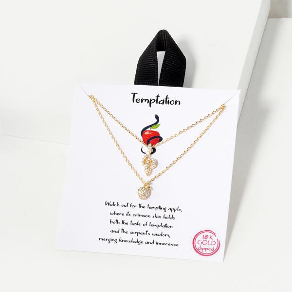 18K GOLD RHODIUM DIPPED TEMPTATION NECKLACE