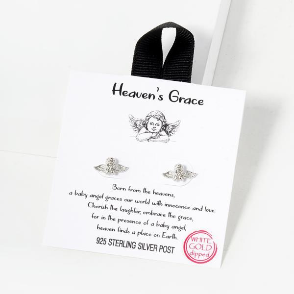 18K GOLD RHODIUM DIPPED HEAVENS GRACE EARRING