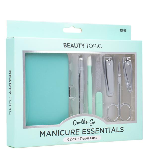 ON THE GO MANICURE ESSENTIALS 6 PC SET W TRAVEL CASE