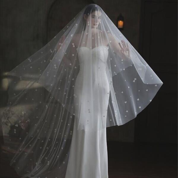 FAIRY SWEETHEART TULLE SINGLE-TIER CATHEDRAL LENGTH WHOLESALE DROP VEIL
