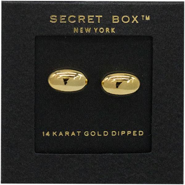 SECRET BOX 14K GOLD DIPPED DONE EARRING