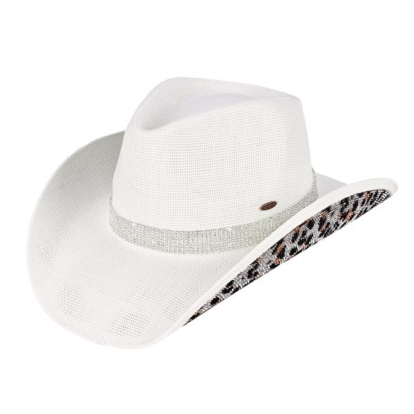 CC LEOPARD RHINESTONE COWBOY HAT