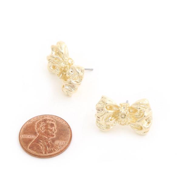 SODAJO BOW GOLD DIPPED EARRING
