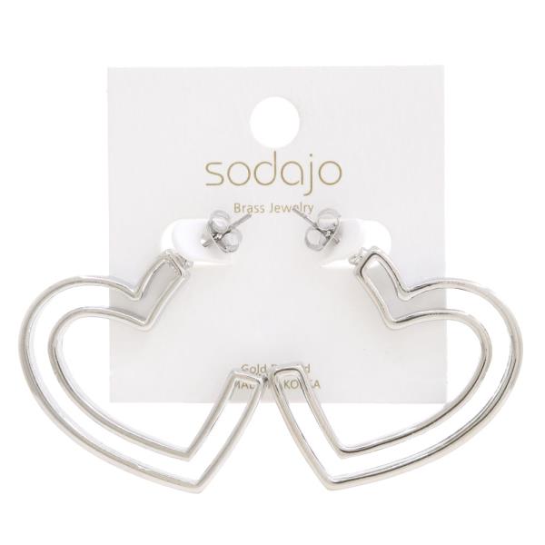 SODAJO OPEN HEART GOLD DIPPED EARRING