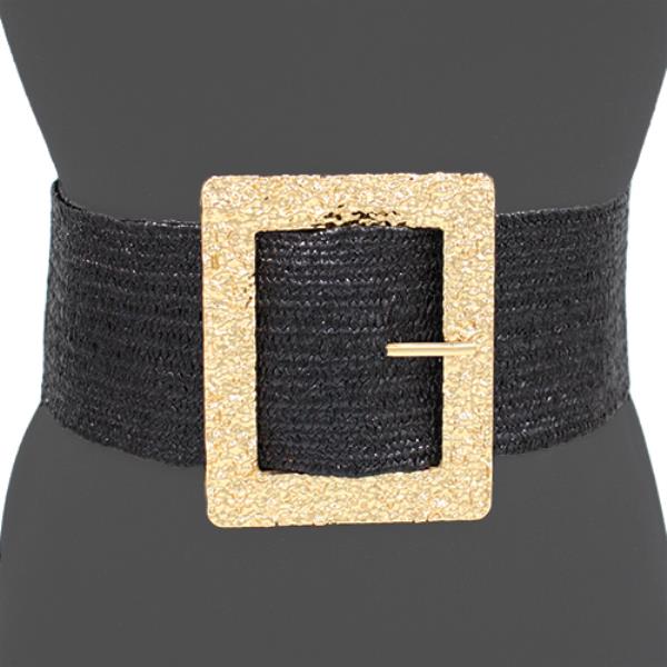 WIDE METAL RECTANGLE BUCKLE BELT