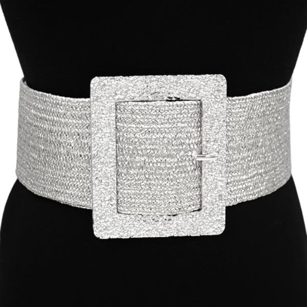 WIDE METAL RECTANGLE BUCKLE BELT