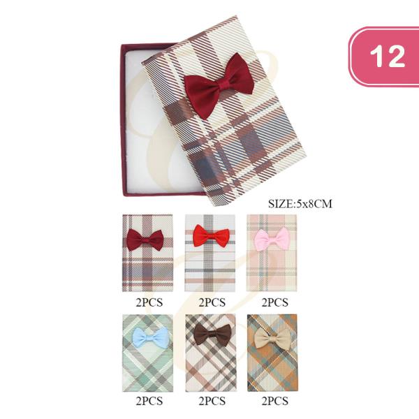 FASHION PATTERN GIFT BOX WITH A BOW TIE (12 UNITS)