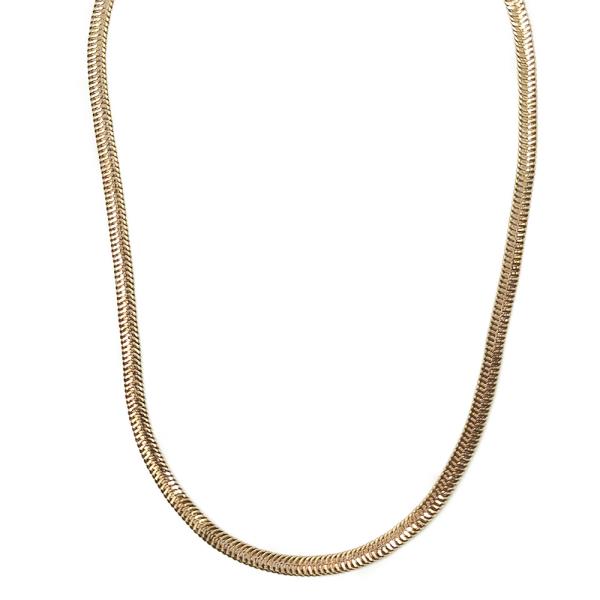 FLAT SNAKE CHAIN METAL NECKLACE