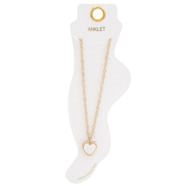 HEART CHARM CHAIN ANKLET