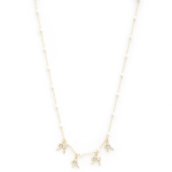 MAMA PEARL BEAD STATION NECKLACE