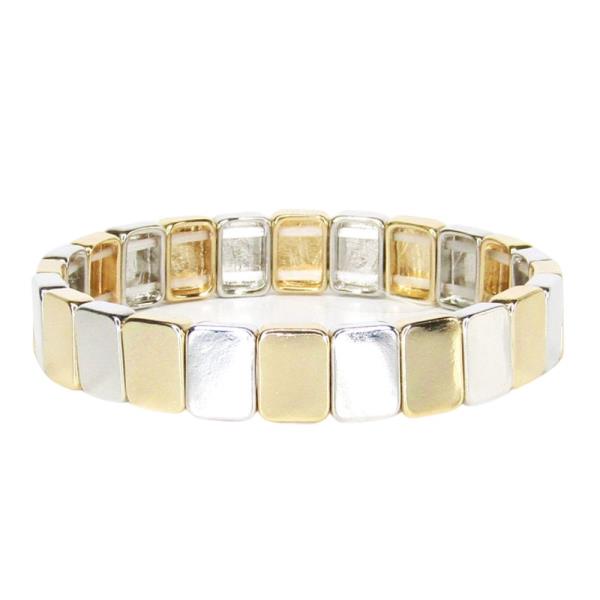 SQUARE BEAD METAL BRACELET