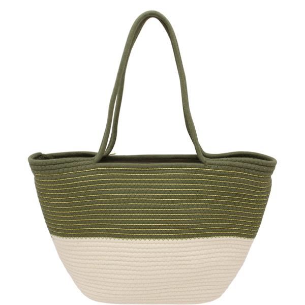 TWO TONE CHIC SHOULDER TOTE BAG