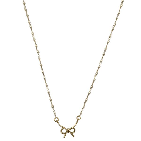 BOW CHARM NECKLACE