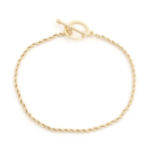 DAINTY ROPE LINK TOGGLE CLASP METAL BRACELET
