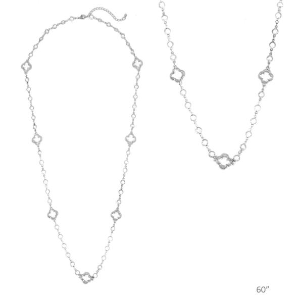 CLOVER STATION LONG NECKLACE