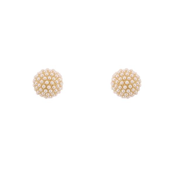 PEARL CLUSTER BALL POST EARRING