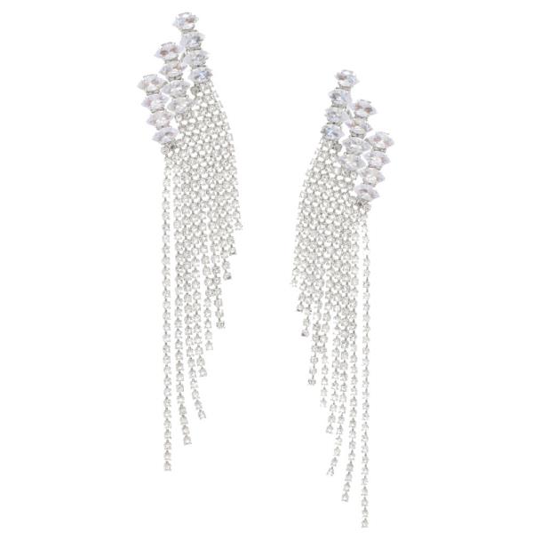 CZ CHAIN DANGLE EARRING