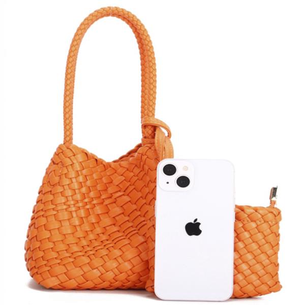 2IN1 WOVEN SHOULDER BAG W POUCH SET