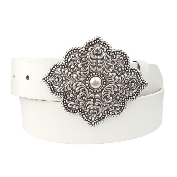 WESTERN STYLE FLORAL SHAPE BUCKLE BELT