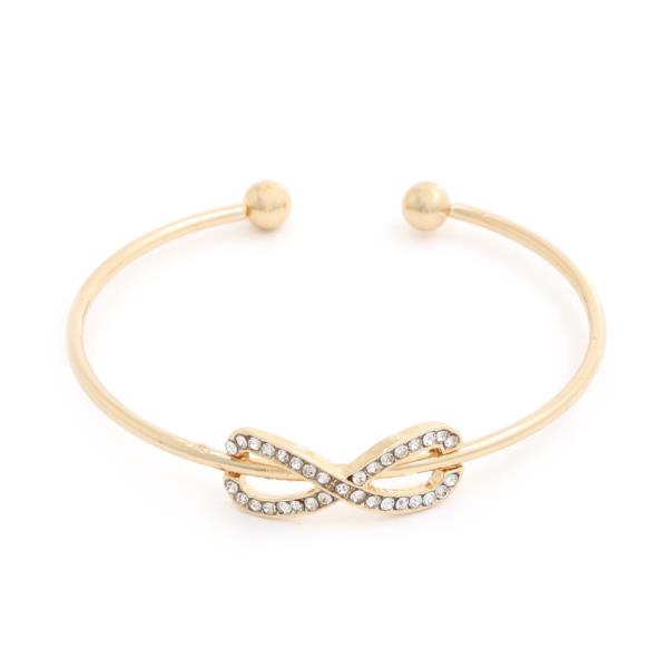 SODAJO INFINITY BOW GOLD DIPPED CUFF BRACELET