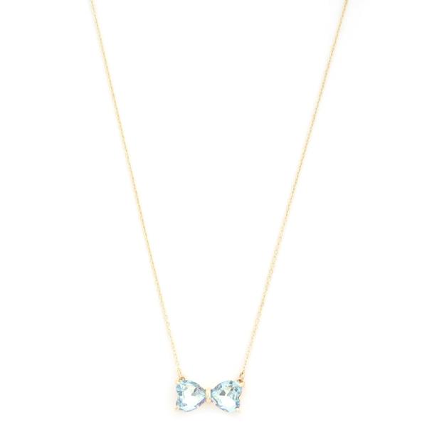 CRYSTAL BOW CHARM NECKLACE