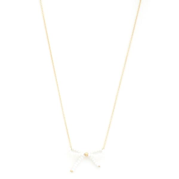 BOW PEARL NECKLACE