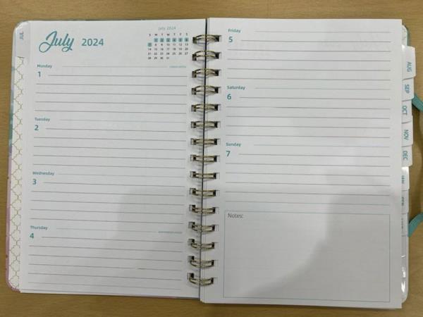FLOWER WEEKLY MONTHLY PLANNER NOTEBOOK