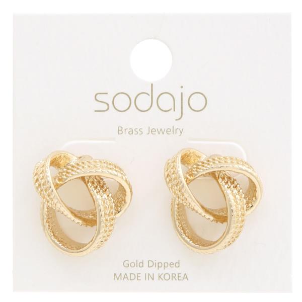 SODAJO KNOT GOLD DIPPED EARRING