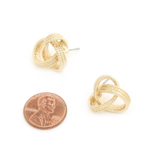 SODAJO KNOT GOLD DIPPED EARRING